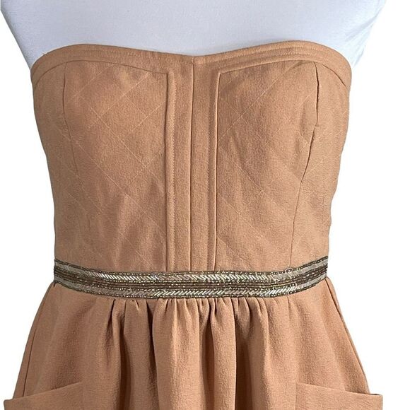 MM Couture Blush Beaded Waist Strapless Dress Size M, NWOT - Picture 3 of 7
